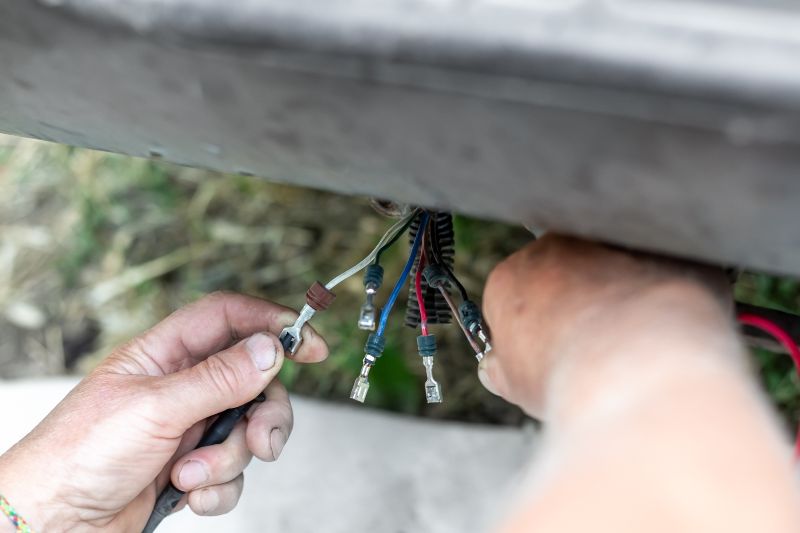 A man wiring a trailer
