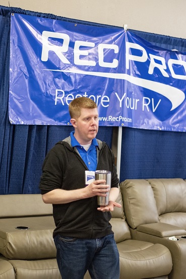 Matt Pico from RecPro holding a tumblr Matt Pico from RecPro holding a tumblr