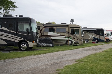 RVs lined up in a row