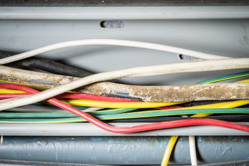 Wires damaged from corrosion